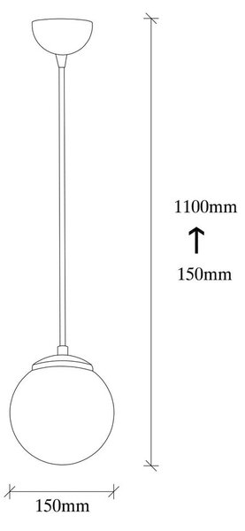 Висящо осветително тял златно със стъклен абажур ø 15 cm Efe – Opviq lights