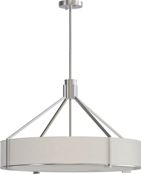 Open Design OR85655-Полилей на тръба DORETTO 6xE27/15W/230V Ø 70 cm матов хром/бял