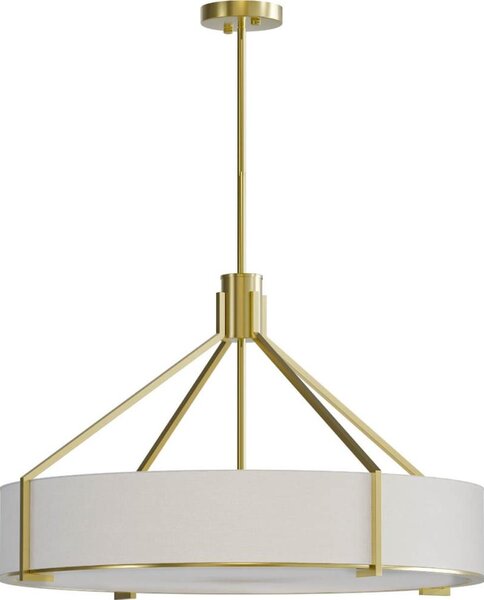 Open Design OR85662 - Полилей на тръба DORETTO 6xE27/15W/230V Ø 70 cm златист/бял