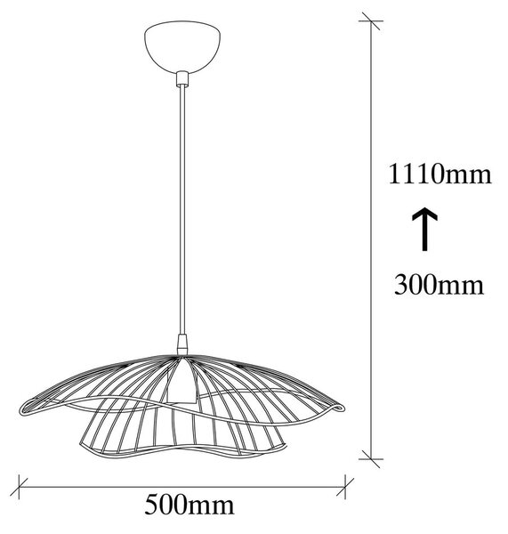 Висящо осветително тял златно ø 50 cm Tel – Opviq lights