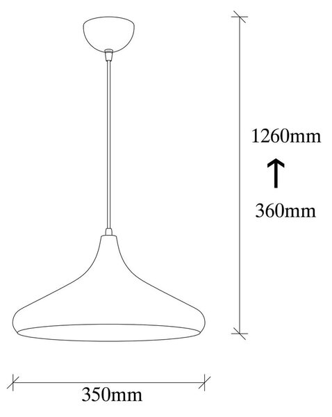 Висящо осветително тял сребърно с метален абажур ø 35 cm Berceste – Opviq lights