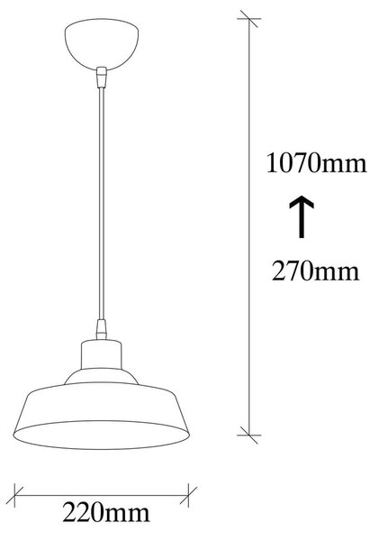 Висящо осветително тяло в златисто с метален абажур ø 22 cm Berceste – Opviq lights