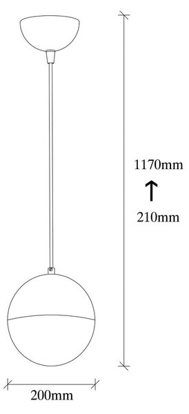 Бяло/златно висящо осветително тял със стъклен абажур ø 20 cm Bastos – Opviq lights