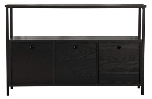 Черна матова конзолна маса 29,5x120 cm Solace – Kalune Design