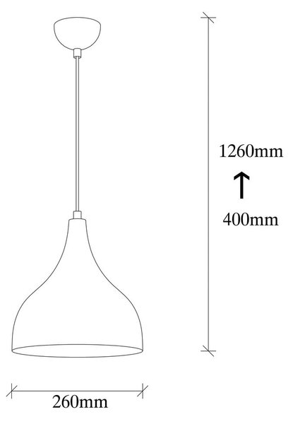 Черно/меден висящо осветително тял ø 26 cm Sağlam – Opviq lights