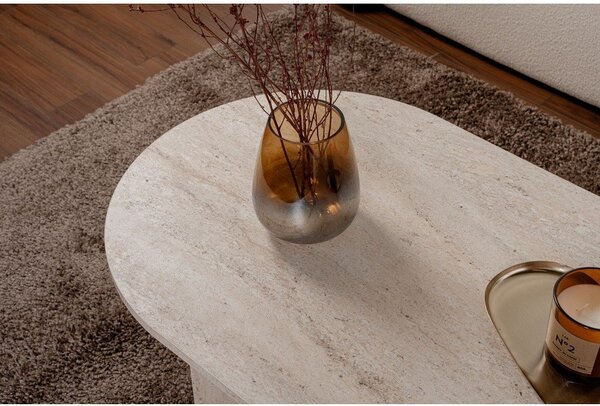Бежова полугланцова масичка за кафе 60x119 cm Sable – Kalune Design