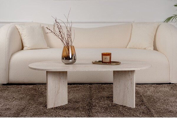 Бежова полугланцова масичка за кафе 60x119 cm Sable – Kalune Design
