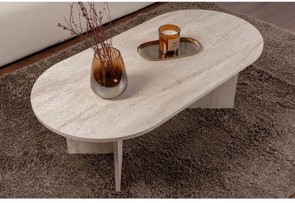 Бежова полугланцова масичка за кафе 60x119 cm Sable – Kalune Design