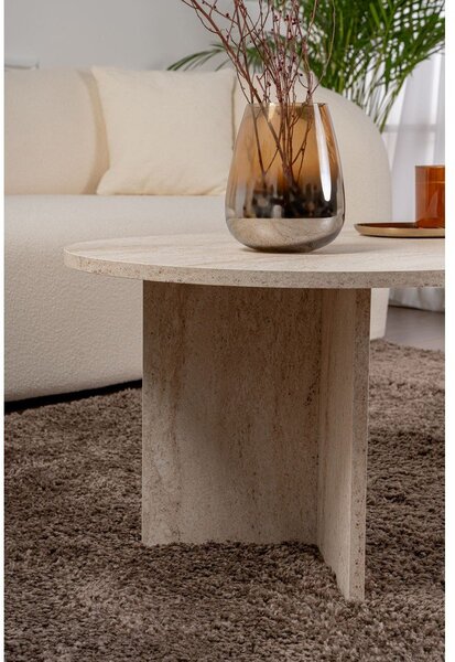 Бежова полугланцова масичка за кафе 60x119 cm Sable – Kalune Design