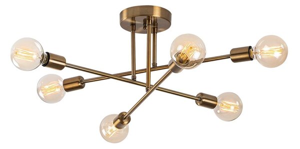 Осветително тяло за таван в златист цвят 64x64 cm Flower – Opviq lights