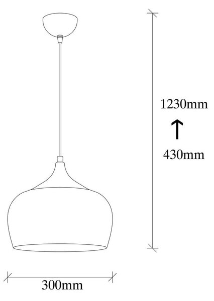 Висящо осветително тял златно с метален абажур ø 30 cm Berceste – Opviq lights