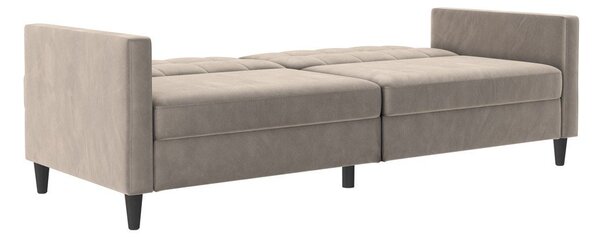 Бежов кадифен диван 203 cm Hartford – Støraa