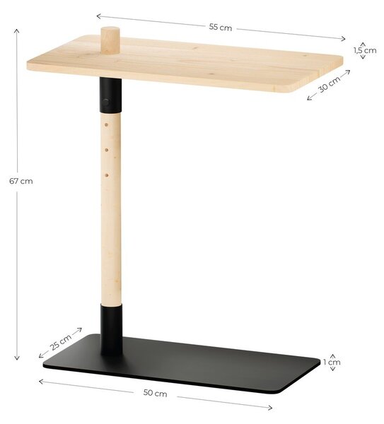 Странична масичка от масивен бор 30x55 cm Adjust – Karup Design