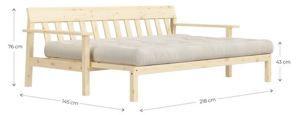 Розов разтегателен диван 218 cm Unwind - Karup Design