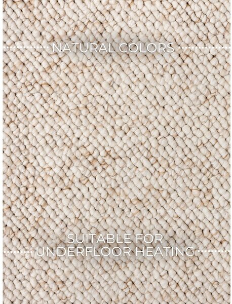 Кремав килим подходящ за пране 120x170 cm Rocco Cream – Elle Decoration
