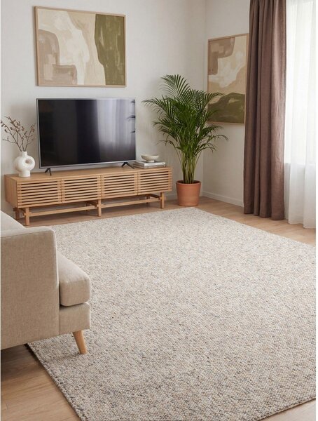Сиво-кремав килим подходящ за пране 120x170 cm Rocco Dark Cream – Elle Decoration
