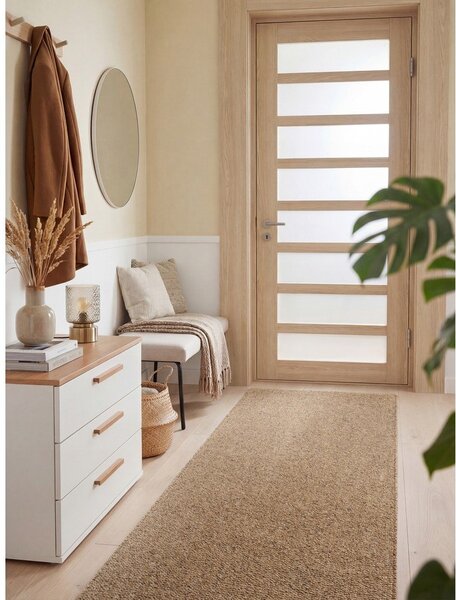 Светлокафява пътека подходяща за пране 80x240 cm Rocco Caramel – Elle Decoration