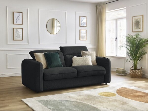 Черен диван 216 cm Achille – Bobochic Paris