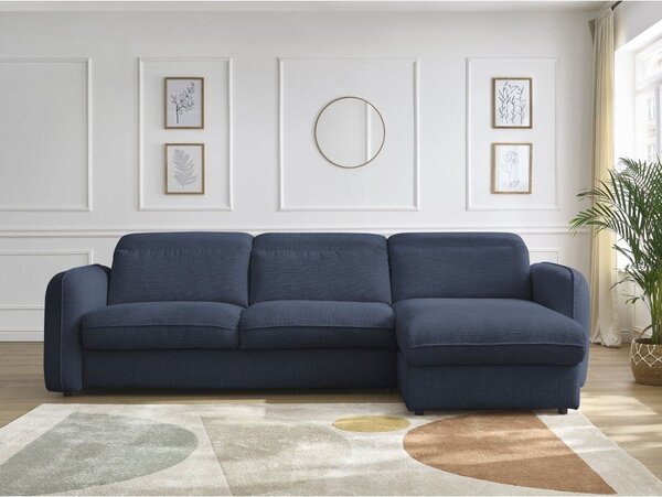 Тъмносин ъглов диван Achille – Bobochic Paris