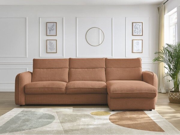 Оранжев ъглов диван Achille – Bobochic Paris