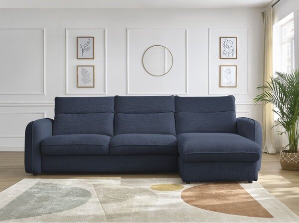 Тъмносин ъглов диван Achille – Bobochic Paris