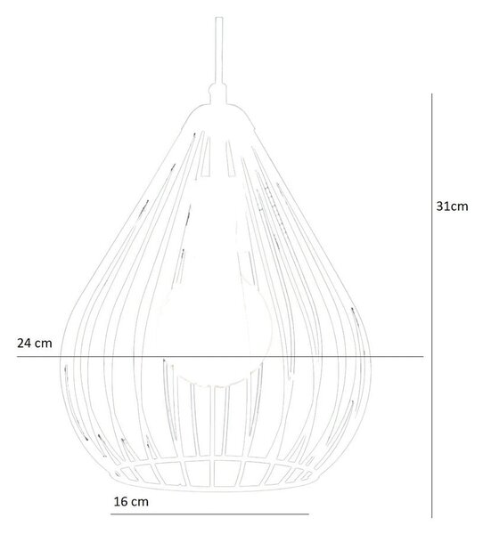 Черно висящо осветително тяло с метален абажур ø 24 cm Fasah – Opviq lights