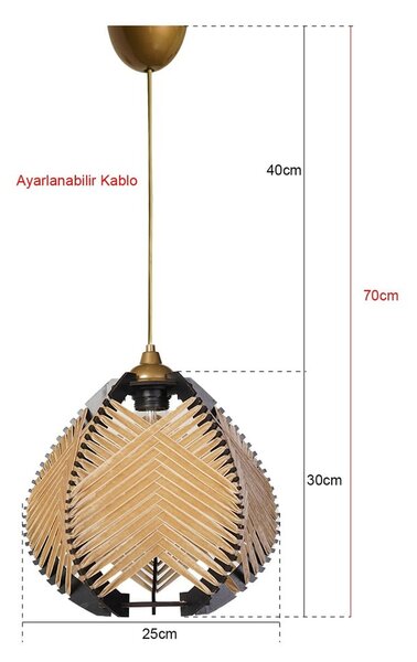 Черно/бежово висящо осветително тял с текстилен абажур ø 25 cm – Opviq lights