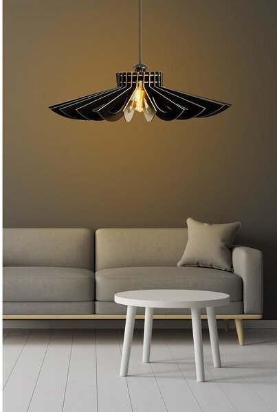 Черно висящо осветително тяло ø 68 cm – Opviq lights