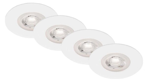 Brilo - К-кт 4x LED Лампа за вграждане в баня LED/4,9W/230V IP44 бял