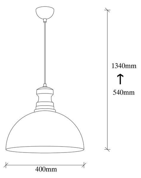 Висящо осветително тял златно с метален абажур ø 40 cm Berceste – Opviq lights