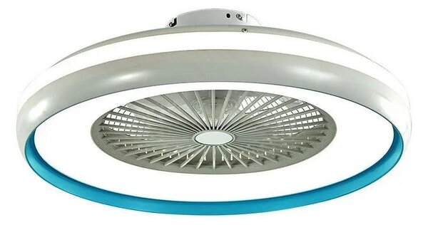 LED Плафониера с вентилатор LED/45W/230V 3000/4000/6500K син