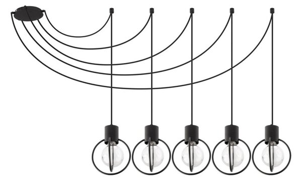 Пендел AURA 5xE27/60W/230V черен