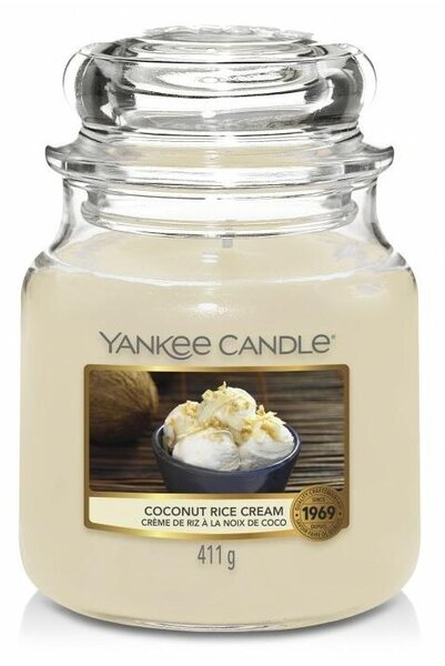 Yankee Candle - Ароматна свещ COCONUT RICE CREAM средна 411 гр 65-75 часа