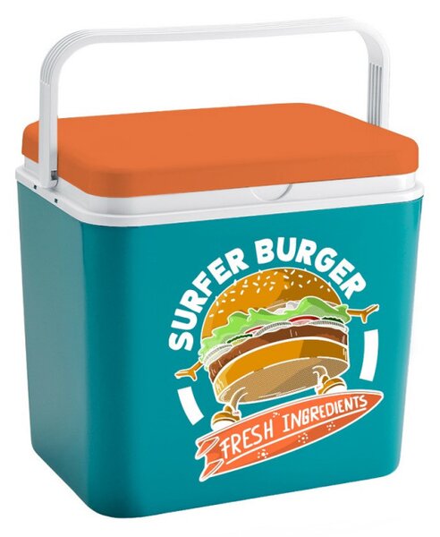 Хладилна кутия ATLANTIC Burger, 30 литра, Пасивна, Охлаждане, Без BPA, Многоцветен