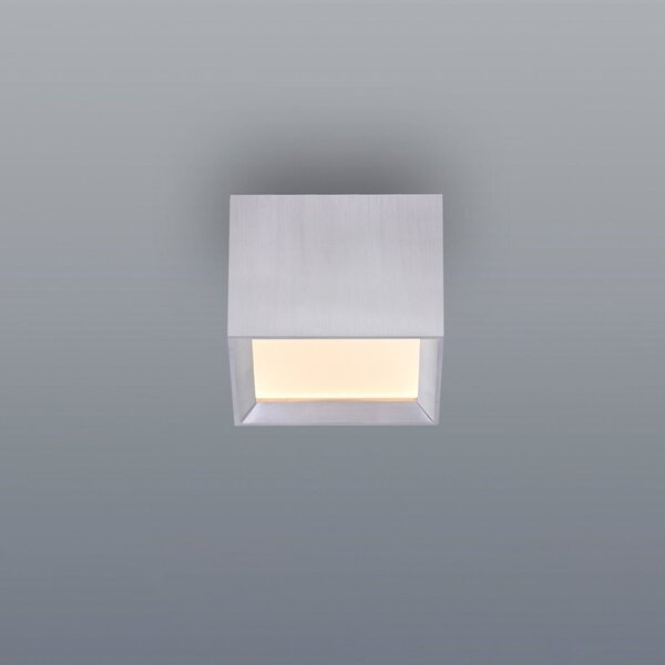 PURE LED таванна лампа Manhatten, камък, 1-лампова, CCT, Затъмняване, Сив, Коридор, Алуминий, Модерен