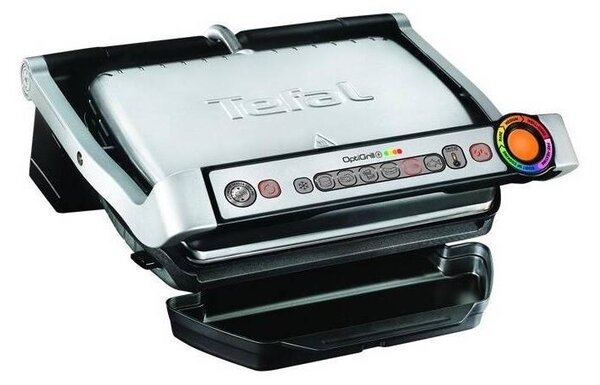 Tefal - Електрически грил OPTIGRILL+ INOX WAFFLES 2000W/230V черен/хром