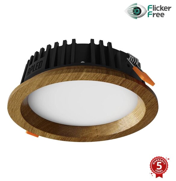 APLED - LED Лампа RONDO WOODLINE LED/6W/230V 4000K Ø 15 см дъб масивнo дървo