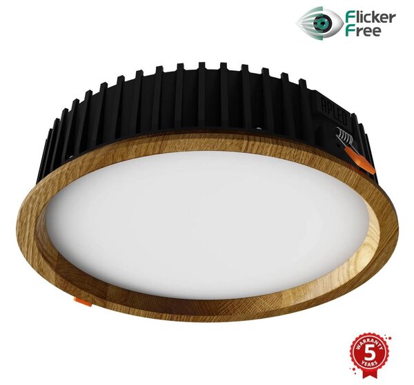 APLED - LED Лампа RONDO WOODLINE LED/18W/230V 4000K Ø 26 см дъб масивнo дървo