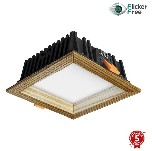 APLED - LED Лампа SQUARE WOODLINE LED/6W/230V 4000K 12x12 см пепел масивнo дървo