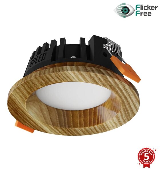 APLED - LED Лампа RONDO WOODLINE LED/3W/230V 4000K Ø 9 см пепел масивнo дървo