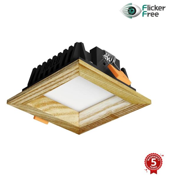 APLED - LED Лампа SQUARE WOODLINE LED/3W/230V 3000K 9x9 см пепел масивнo дървo