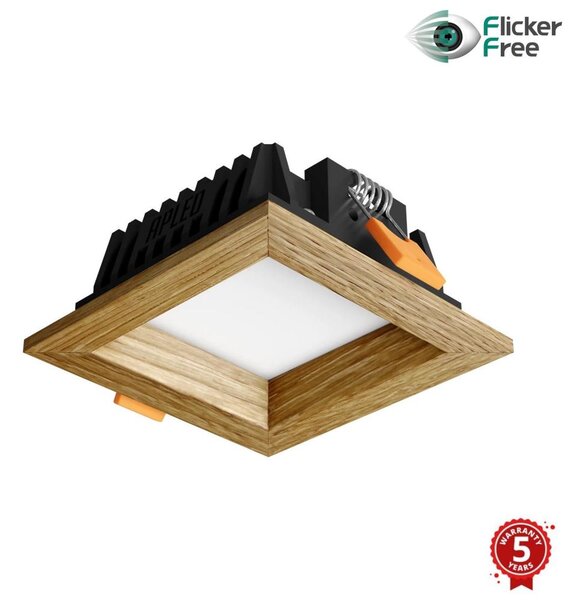 APLED - LED Лампа SQUARE WOODLINE LED/3W/230V 4000K 9x9 см дъб масивнo дървo