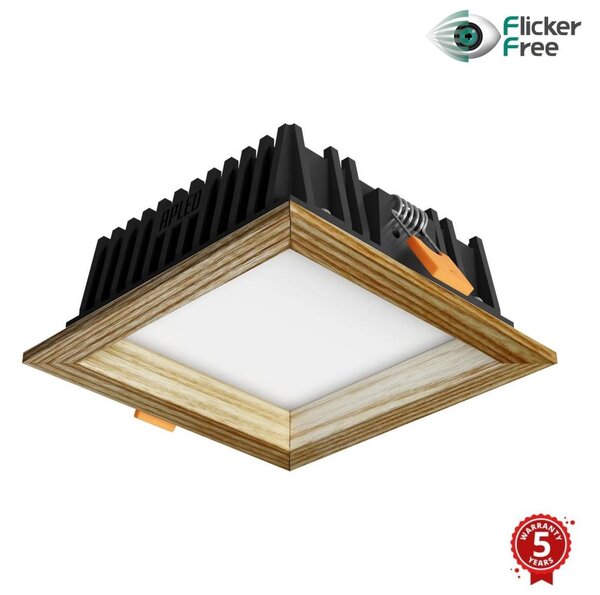 APLED - LED Лампа SQUARE WOODLINE LED/6W/230V 3000K 12x12 см пепел масивнo дървo