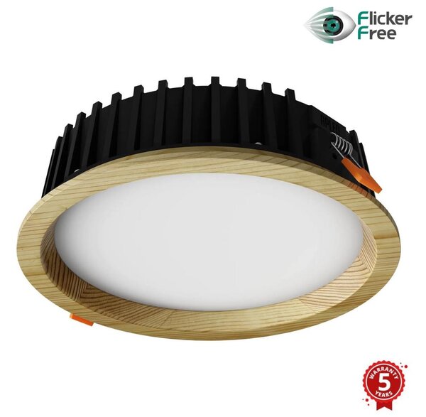 APLED-LED Лампа RONDO WOODLINE LED/12W/230V 4000K Ø 20 см бор масивнo дървo