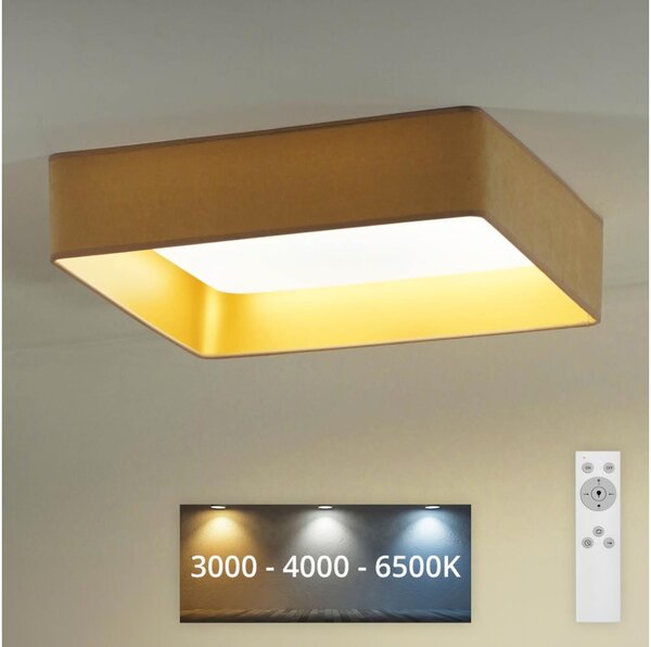 Brilagi - LED Димируема лампа VELVET SQUARE LED/24W/230V + д.у. бежов