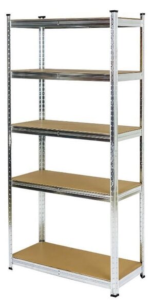 Поцинкован метален стелаж Popular - 5 рафта, 150 х 80 х 30 cm, до 175 kg