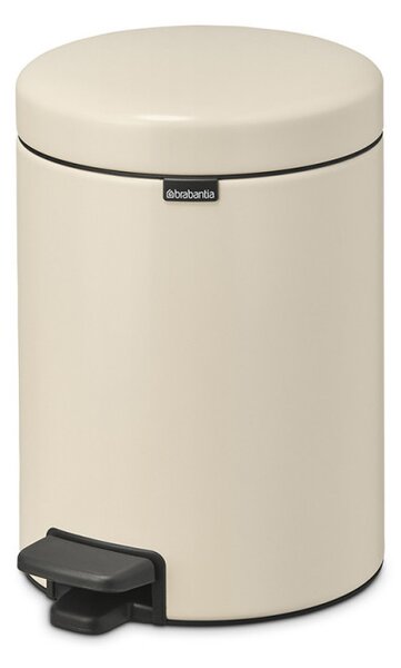 Кош за боклук с педал Brabantia NewIcon 1005527, 5 л, Плавно затваряне, Противоплъзгаща основа, Бежов