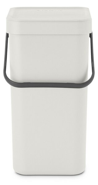 Кош за разделно събиране на боклук Brabantia Sort&Go 1005511, 12 л, Дръжка, Възможност за стенен монтаж, Светлосив