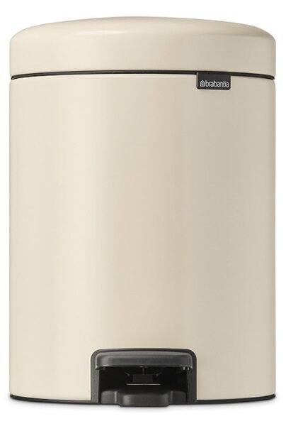 Кош за боклук с педал Brabantia NewIcon 1005527, 5 л, Плавно затваряне, Противоплъзгаща основа, Бежов