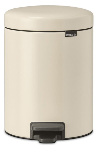 Кош за боклук с педал Brabantia NewIcon 1005527, 5 л, Плавно затваряне, Противоплъзгаща основа, Бежов